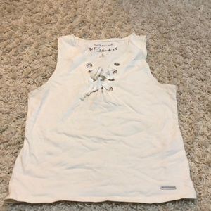 A&F lace up tank